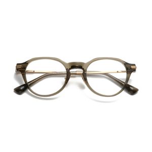 Optiska glasögon för män Kvinnor Retro Designer NPM141 Fashion Titanium Glasses Frame Detaljerad elasticitet Rund stil Anti-Blue Light Lens Plate with Box