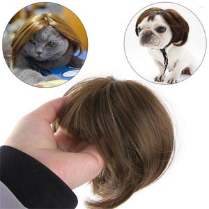 Dog Apparel Christmas Puppy Big Cat Wig Headgear For Dogs Cats Halloween Funny Pet Grooming Hair Accessories Pomerian Mascotas Supplies