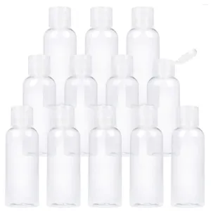 Bottiglie di stoccaggio 5 pezzi 50 ml 60 ml 100 ml di plastica vuote con tappo a scatto piccoli contenitori di ricarica per campioni Shampoo lozioni sapone liquido per il corpo crema