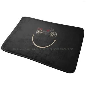 Carpets Funny Motorcycle Smile Gift Biker Men Grunge Face Grandpa Entrance Door Mat Bath Rug Edm Dj Disc Jockey Ultra Ocean Kygo