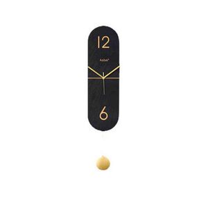 Väggklockor batteris sovrum stora svarta nummer pendum minimalistisk design horloge mural hus tillbehör oc50gz h1230 droppleverans h dhdrg
