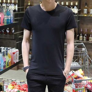 Men's T-Shirts Soft Slim T-Shirt Men Plain Tee Standard Blank T Shirt Black White Tees Top New