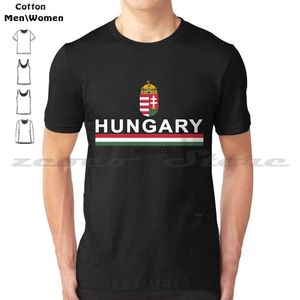 Mäns T-shirts Ungern Soccer Design-National Magyarorszag T-shirt 100% Bomull Bekväm högkvalitativ ungerska fotbollsbesök Ungern Retro