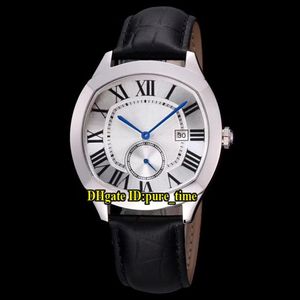 Cheap New 40mm Drive De Date WSNM0004 Asian 1731 Automatic White Mens Watch Silver Steel Case Leather Strap High Quality Gents Wat199Q