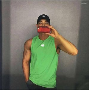 Erkek Tank Tops 2024 Mens Fitness Spor Salonu En İyi Erkekler Kolsuz Gömlek Erkek Örgü Nefes Alabaş Spor Yeleği Fanila