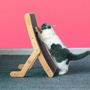 Scratchers Wooden Cat Scratching Board Scraper Leisure Sofa Bed Cat Scratching Board Furniture Protection Indoor Cat Scratching Claw Toy