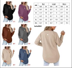 ll Womens Yoga Outfits Summer Long Sleeve Shirts Girls Running Sport Loose Blouse Adult Sportswear Gym Exercise Fitness Wear