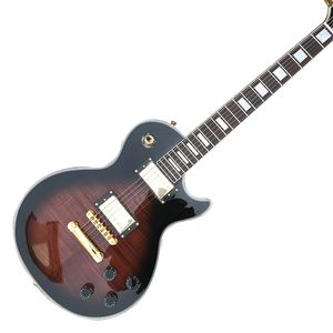 Tillverkad i Kina, LP Anpassad elektrisk gitarr av hög kvalitet, Rosewood Fingerboard, guldhårdvara, gratis frakt 2024