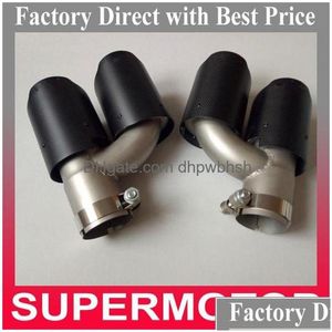 Exhaust Pipe One Pair In 6M Out 89Mm H Style Ak Matte Carbon Exhausts Akrapovic Car Pipes Tail Tip Drop Delivery Mobiles Motorcycl M Dh51R