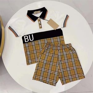 Designer Children's POLO Clothing set Summer Boys Girls Fashion casual Children's set High-grade cotton T+ shorts two-piece set size 90cm-150cm B4