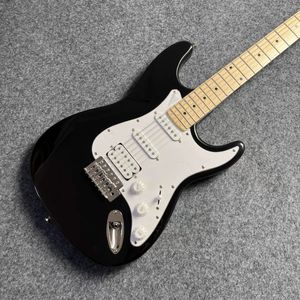 ST Guitarra cor preta maple Fingerboard Chrome Hardware Guitarra de alta qualidade frete grátis guitarra elétrica