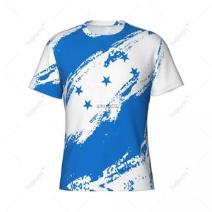 メンズTシャツカスタム名Nunber Honduras Flag Color Men Tight Sports Tシャツ女性Tシャツティージャージーサッカーフットボールファン