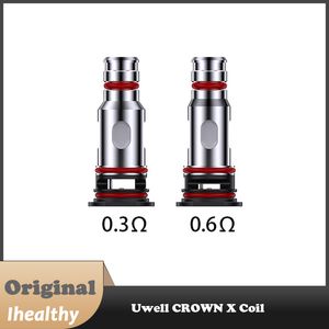 Uwell Crown X spole 0,3Ω/0,6Ω spol passform för Crown X Kit/Pod Cartridge 66% ökning i spolens livslängd