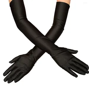 Party Supplies Klassische Erwachsene Cosplay Golves Oper/Ellenbogen/Handgelenk Stretch Satin Finger Lange Handschuhe Frauen Flapper Passendes Kostüm