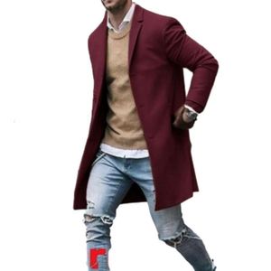 New European And American Products In Spring And Autumn: Windbreakers, Men's Woolen Coats, Slim Fitting Men's Woolen Jackets, Trendy