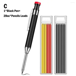 Professional Hand Tool Sets 2024 Carpenter Pencil For Deep Hole Marker With Refill Leads