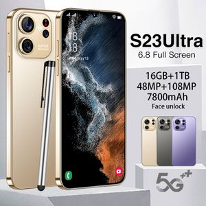 Brand New Original S23 Ultra Smartphone 6.8 Inch HD Full Screen Face ID 16GB+1TB Mobile Phones Global Version 4G 5G Cell Phone