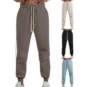 Pantaloni da uomo per il tempo libero e gli sport all'aria aperta, abbinati ai colori invernali, leggings lunghi, abbigliamento leggero e alla moda, semplice da indossare ogni giorno