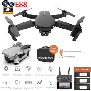 Drone E88 Profesyonel Mini Wifi HD 4K Kamera High Hot Modu Katlanabilir RC Düzlem Helikopter Pro Toys Quadcopter Drones YQ240129