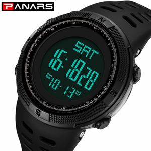 Panars à prova dwaterproof água relógios masculinos nova moda casual led digital esportes ao ar livre relógio masculino multifuncional estudante relógios de pulso 249r