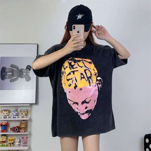 Magliette Hellstar Magliette da uomo Magliette da donna Hip Hop Streetwear Maniche corte stampate alla moda Maglietta firmata T-shirt da coppia ampia Graffiti T-shirt divertente Moda 12