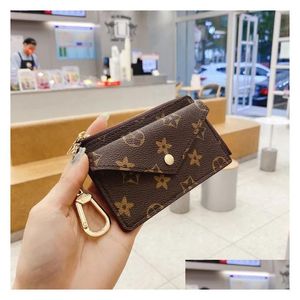 Wallets Top Wallet Card Holder Recto Verso Designer Fashion Womens Mini Zippy Organizer Coin Purse Bag Belt Charm Key Crossbody Drop Dhjek