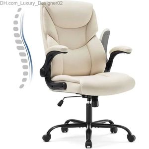 Andere Möbel Ergonomischer Stuhl für Bürostühle, Sofas, Creme-Schwarz, Chaiselongue, Gaming-Stühle, kostenloser Versand, weich gepolsterte Räder, höhenverstellbar, Q240129