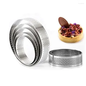 Baking Moulds Stainless Steel French Kitchen Confucius Cake Cheese Tart Ring Mold Round Hole Mousse DIY Decor Pastry Mould Tool