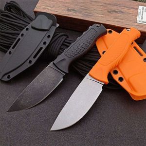 BM 15006 STEEP COUNTRY HUNTER fixed blade hunting knife CPM-S30V hardness Stonewashed blade Orange/black Santoprene Handle outdoor tactical survival tools