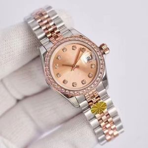 Fashion Diamond Ladies Watches Full Automatic Mechanical Watches 31mm 28mm rostfritt stål Rem Livsvattentät armbandsur gåva till kvinnor Montre de Luxe