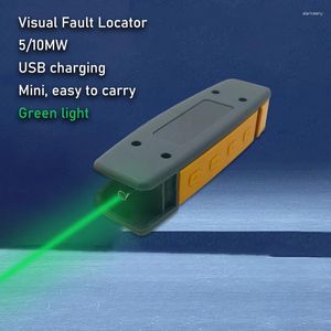 Attrezzatura in fibra ottica 2024 5MW 10MW VFL Visual Fault Locator Ricaricabile Penna laser verde Luce di prova cavo FTTH