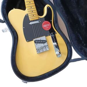 T l 기타 바디 투명 노란색 메이플 지판 고품질 핸드 크래프트 기타라 무료 배송 일렉트릭 기타