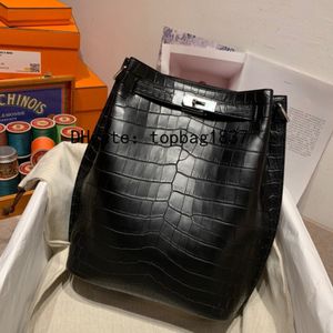 Alla handgjorda lyxiga kvinnors tygväskor Nile Crocodile Black Real Crocodile Skin Handväska Anpassade andra kvinnors väskor Speciellt anpassade modelldesignväska med låda