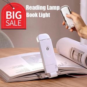 Nocne światła USB LED Uładowa książka Odczytanie światła jasność Regulowana ochrona oczu Clip Portable Bookmark Lampa dla dzieciaka