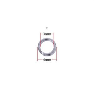 Fisketillbehör VISSEN 100st splitringar för tomma lockar Crang Bait Double Loop 3mm-10mm carp Tool268L