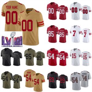 85 George Kittle Jersey Football Super Bowls 15 Jauan Jennings 3 Ray-Ray McCloud III 54 Fred Warner 57 Dre Greenlaw 29 Talanoa Hufanga 7 Charvarius Ward Man Kobiet Kids Kids Kids Kids