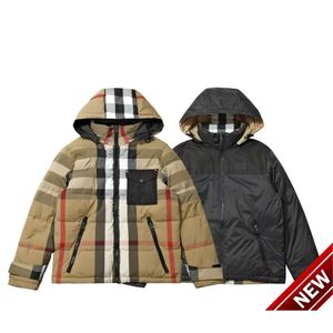 24SS ~ Reversible Burberies Męski projektant Down z kapturem litery kurtki zimowe płaszcze parka grube mężczyzn ubrania odzieży wierzchniej Kobiet Outdoor Kurtka z zamkiem S-3xl moda