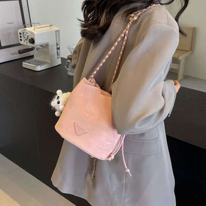 Korean Version of Fashionable Drawstring Small for Women 2024, New Minimalist Texture Bucket , Niche Design Shoulder 2024 New Design Fashion 78% Off Store wholesale