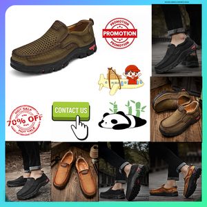 Sapatos de caminhada plataforma casual plana luxo designer sapatos de couro genuíno mocassins de grandes dimensões para homens deslizamento resistente ao desgaste tênis de couro