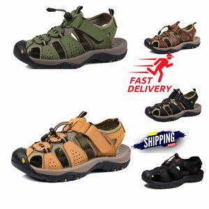 2024 Designer High Quality Hot Selling Sandals Men's Leather Soft Sole Outdoor Women's Shoes Leisure Beach Comfortable Shoes Anti slip Slippers