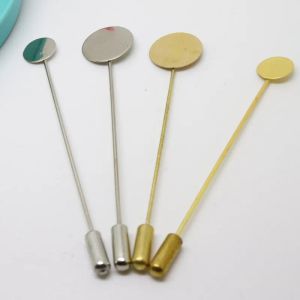 Necklace 100pcs Gold/sliver Color Metal Brooch Lapel Pin Base for Suit Collar Skirt Knitted Diy Jewelry Findings