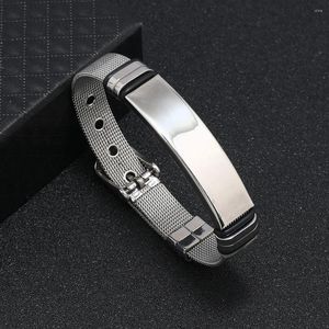 Link-Armbänder, trendiges Armband für Herren, Edelstahl, Silikon, glänzendes Titan, luxuriöse Persönlichkeitsaccessoires