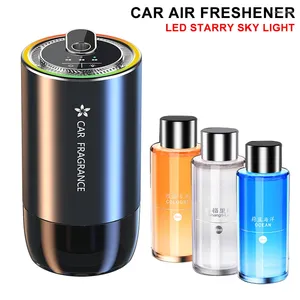 Refrogerador de ar do carro óleo essencial fragrância difusor cheiro distribuidor usb recarregável aromaterapia perfume refrescante luz led