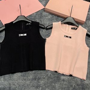 Listy kobiety Singlet Back Zapip Singlets Tops Tops Seksowne szczupłe dzianiny eleganckie kamizelki