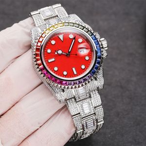Diamond Watch Erkek Tasarımcı Yüksek kaliteli safir otomatik 2836 mekanik hareket tarihi kol saati 40mm su geçirmez paslanmaz çelik montre de lüks