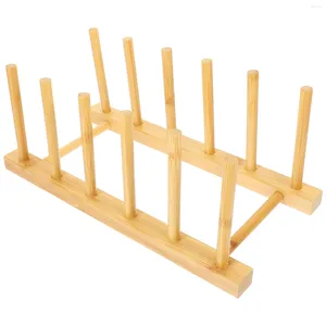 Kitchen Storage Plate Rack Drying Dish Draining Bamboo Multi-use Organizer Holder Drainer Clothes Racks