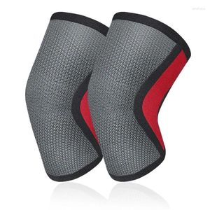 Joelheiras 1 par agachamento 7mm mangas almofada suporte masculino feminino ginásio esportes compressão scr neoprene protetor para crossfit levantamento de peso