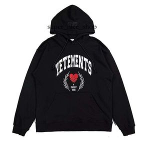 Vetements Hoodie ağır kumaş köpük baskı erkekler kadınlar yüksek kaliteli büyük boy sweatshirtler veteriner kazak 214 Vetement hoodie