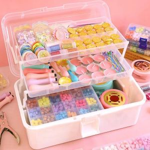 Cloisonne Diy Portable Storage Beads Box Container Case 2/3 Layers Plastic Jewelry Display Tool Bins Jewelry Ring Collecting Organizer