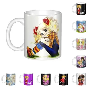 Mugs Candy Anime Manga Coffee DIY Anpassad keramisk te mjölkmugg kopp utomhus arbet camping koppar